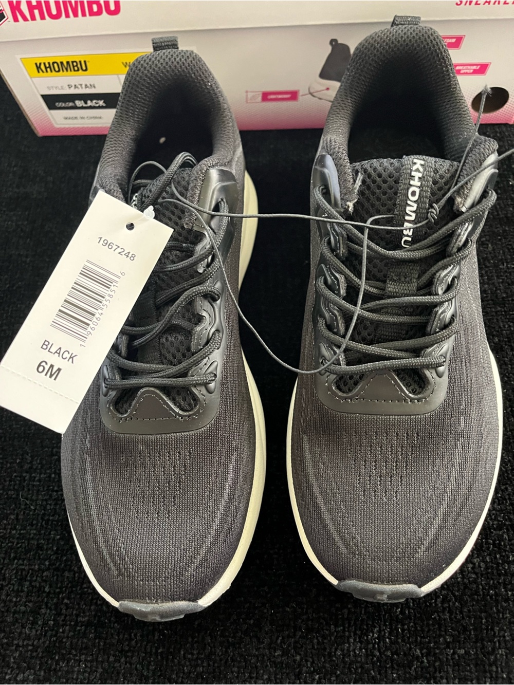 Khombu Black Women's Athletic Lace-Up Sneakers